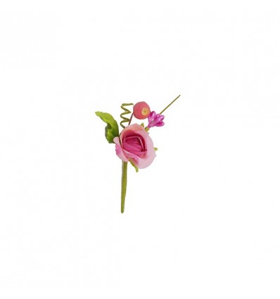 /L1352-FX Mini pick rosellina+bacche FUXIA