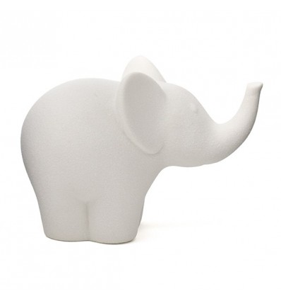 /L18103 Elefante porta anelli h12 cer. BIANCO c/scat.