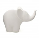 /L18103 Elefante porta anelli h12 cer. BIANCO c/scat.