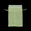 /3522-V Sacco gd 12.5x18 cotone c/pizzo VERDE