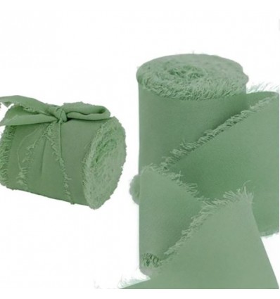 CM-24105 N. sfrangiato mm40x5mt seta 100% VERDE 3