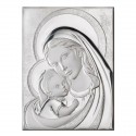 444193 Madonna c/bimbo 27x34 retro legno