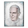 444675 Papa Francesco 33x44 colorato retro legno