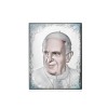 /444678 Papa Francesco 16,5x21 colorato retro legno