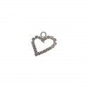 /JB08 Ciondolo CUORE 2x2 strass/arg.