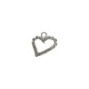 /JB08 Ciondolo CUORE 2x2 strass/arg.