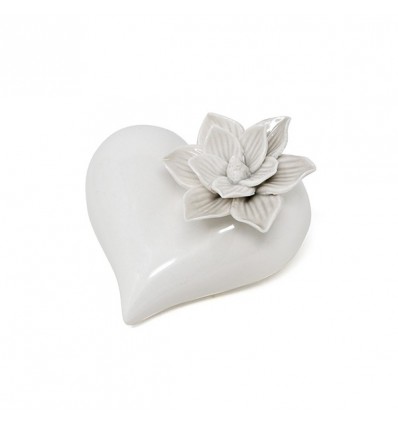 /875x054 Profum.cuore schiacc. bianco+fiore grigio porc. c/scat