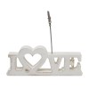 /1130109 Scritta LOVE shabby c/clip cm16x6 bianca legno