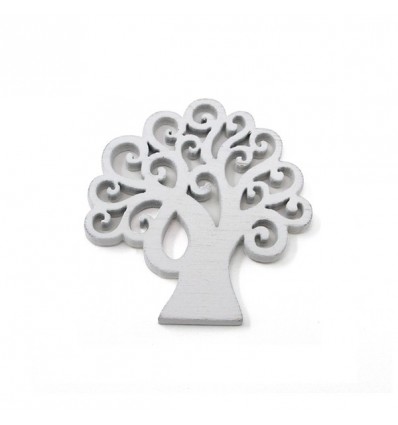 1130345 Applic. ALBERO DELLA VITA mini cm3 BIANCO legno