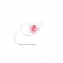 /CK857-R Applic.fiore c/strass ROSA