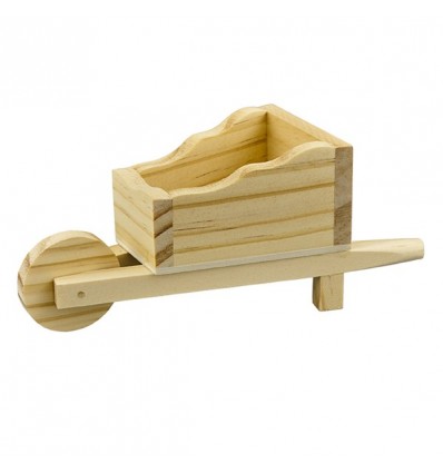 1322009 Carretto una ruota picc. 16x7x7,5h legno