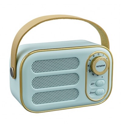 1394010 Radio retro' bluetooth 8x12x6 CELESTE