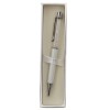 1347001 Penna strass cm14 c/gancio BIANCO/ARGENTO giftbox