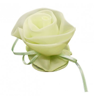 /2200-V Rosa grande VERDE georgette semiconfez.