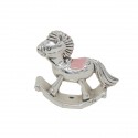 /6044/1 Cavallo a dondolo cm6.5 ROSA scat.rigida