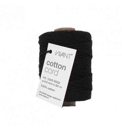 /1043.5002.85 Cordino cotone mm2x50mt NERO