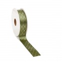 /3330.2025.66 N.raso mm25x20mt VERDE rombi oro