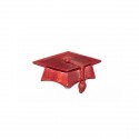 9753-RO Applic. cappellino laurea ROSSO