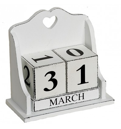 /TB 1505b Calendario legno cm11x5,5x11,5h CUORE forato