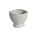 TB 1636 Vaso faccia stilizzata h9,2 biscuit bianco