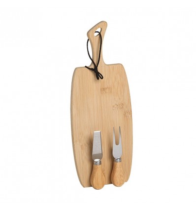 TB 1670 Tagliere bamboo cm34x13 c/2 coltellini