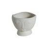 /TB 1636 Vaso faccia stilizzata h9,2 biscuit bianco