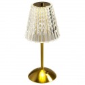 TB 17100 Lamp. touch Led 3colori d.12,5x30h cupola diamant..