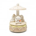 /QLUX15152 Carillon orsetti Bear resina 10x10x15h AVORIO/BEIGE