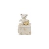 /QLUX15162 Scatola 5x5x7 c/orsetto Bear resina h11 AVORIO/BEIGE