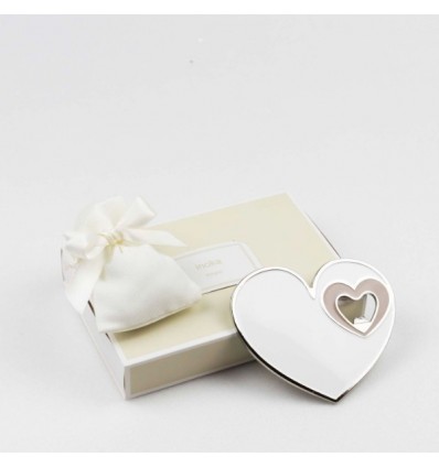 /TPP/525 Apribottiglie calam. CUORE bianco/beige c/ast e sacch.