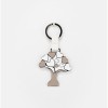 TKSP/184 Portachiavi smalto ALBERO D/VITA bianco/beige