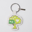 TKSP/414 Portachiavi ecopelle bianco h9,5 ALBERO verde