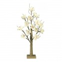 /71694M Albero h60 BEIGE c/fiori e luci AVORIO