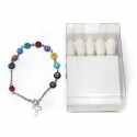 /71299M Bracciale rosario multicolor c/scat+p.conf.  (13876D)