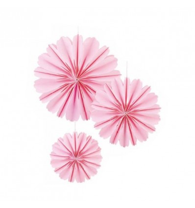 /28737 Set 3sfere petali ROSA da append. d30/40/50