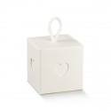 16918C Cubo 8x8x8 c/cuore e cordoncino WHITE