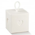 16920C Cubo 10x10x10 c/cuore e cordoncino WHITE (PAP 21+T)