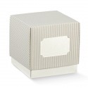 /17454C Cubo f+c 9x9x9 c/finestra bianco/millerighe TORTORA