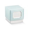 /17469C Cubo f+c 7x7x7 c/finestra bianco/millerighe AZZURRO