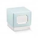 /17469C Cubo f+c 7x7x7 c/finestra bianco/millerighe AZZURRO