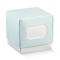 /17588C Cubo f+c 9x9x9 c/finestra bianco/millerighe AZZURRO