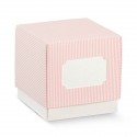 /17591C Cubo f+c 9x9x9 c/finestra bianco/millerighe ROSA