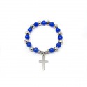 /BR218 Bracciale zaffiro c/croce BLU