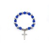 /BR218 Bracciale zaffiro c/croce BLU