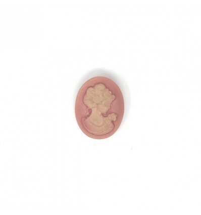 /B231-20 Conf. 6pz spilla cameo 3X3,5 ROSA ANTICO