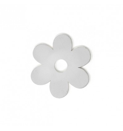 /50350-100 Gessetto FIORE rustico c/foro BIANCO