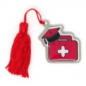 /MZ 1420/N Pendente borsa DOTTORE c/nappa ROSSA laurea