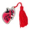 /MZ 1445/N Pendente CUORE (organo) c/nappa ROSSA laurea