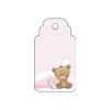 FFTAG0010 Tag rett. 3x5 nascita ORSETTO ROSA (conf.300pz)