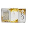 FR 1527 Set benessere piattino+olio+pietre CITRINO GIALLO (giardino estivo)